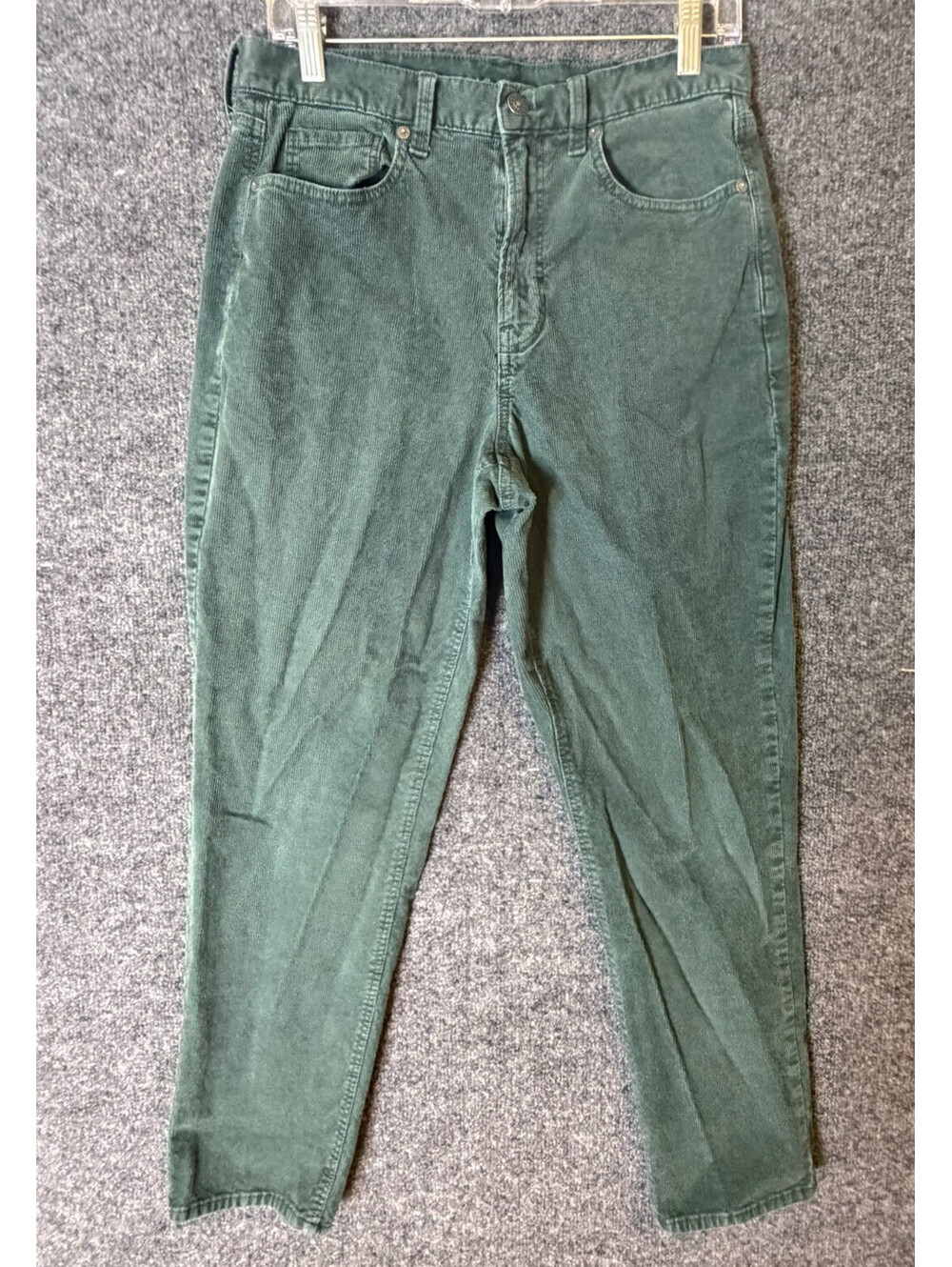 American Eagle Super Stretch Corduroy Pants Womens Size 8 Regular Green Straight